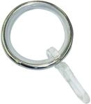Gardinia Gardinenringe Kreta mit Gleiteinlage Edelstahl-Optik