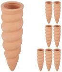 Relaxdays Tonkegel 8er Set Keramik Terrakotta Wasserdurchl&auml;ssig 16,5 cm x 5 cm