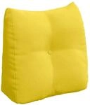 vidaXL R&uuml;ckenkissen Helles Gelb 45 x 24 x 50 cm Stoff 42014363