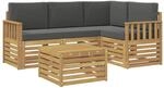 vidaXL Outdoor-Sofagarnitur 5-Tlg Wei&szlig; und Anthrazit 59 x 59 x 37 cm 3391787