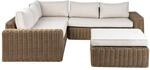 Beliani Lounge Set PALERMO Hellbraun