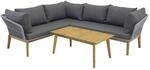 ebuy24 Chania Lounge-Set 2 Teile Grau Natur