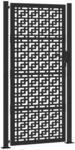 vidaXL Gartentor Schwarz 105x205 cm Stahl Kreuz-Design 4101003