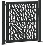 vidaXL Gartentor Schwarz 105 x 106 cm Stahl Trace-Design 4100979