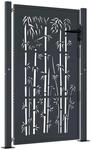 vidaXL Gartentor Anthrazit 105x130 cm Stahl Bambus-Design 153180