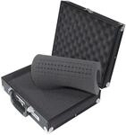 HMF 14531-02 Alu Fotokoffer Koffer Rasterschaumstoff 36 x 29 x 12 cm Schwarz
