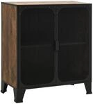vidaXL Aufbewahrungsschrank Rustikal Braun 72x36x82 cm Metall und MDF Modell 1