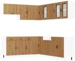 vidaXL 11-Tlg K&uuml;chenschrank-Set Porto Artisan-Eiche Holzwerkstoff 3314940