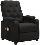 vidaXL Massagesessel Elektrisch Schwarz Stoff 3098853