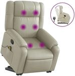 vidaXL Massagesessel mit Aufstehhilfe Creme Kunstleder Modell 7