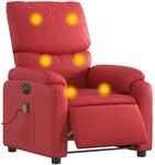 vidaXL Massagesessel Elektrisch Rot Kunstleder Modell 3