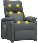 vidaXL Massagesessel Dunkelgrau Stoff Modell 33
