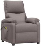 vidaXL Massagesessel Elektrisch Taupe Stoff 3098438