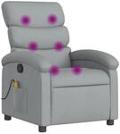 vidaXL Massage-Relaxsessel Hellgrauer Stoff 3205364