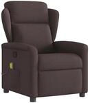 vidaXL Massagesessel Dunkelbraun Stoff 4015591