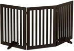 Relaxdays Absperrgitter MDF Braun 3 Panel Verstellbar Zusammenklappbar 70 cm x 154 cm