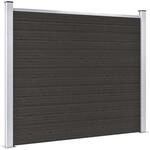 vidaXL Zaunelement WPC 180x146 cm Schwarz 148984