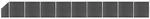 vidaXL Zaunelement Set WPC 1657x 105-186 cm Schwarz 3070445