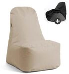 mokebo Sitzsack Sessel in Beige mit Schutzh&uuml;lle Der D&auml;umchendreher f&uuml;r Kinder