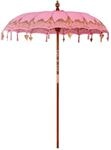vidaXL Balinesischer Sonnenschirm Rosa 185 x 185 x 260 cm 42006462