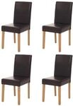 CHEFGASTRO Esszimmerstuhl 4er-Set Klassisch & Zeitlos 90x43x56cm Sitzh&ouml;he 45cm Leder