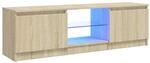 vidaXL TV-Schrank mit LED-Leuchten Sonoma-Eiche 120x30x35,5 cm