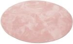 Pergamon Luxus Super Soft Fellteppich Pearl Rund Rosa 200x200cm