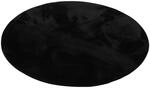Pergamon Luxus Super Soft Fellteppich Pearl Rund Schwarz 200x200cm
