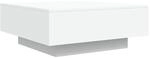 vidaXL Couchtisch mit LED-Leuchten Wei&szlig; 80x80x31 cm 836588