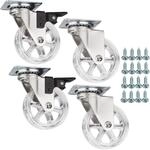 SOTECH M&ouml;belrolle RAPID &Oslash;75 mm Transparent 2x mit Bremse 2x Ohne Bremse inkl.