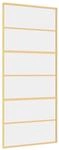 vidaXL Schiebet&uuml;r Golden 90x205 cm ESG-Klarglas und Aluminium 155161