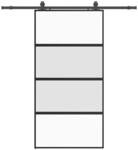 vidaXL Schiebet&uuml;r mit Beschlag Schwarz 102,5x205 cm Hartglas 3375891