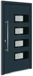 vidaXL Haust&uuml;r Anthrazit 110x210 cm Aluminium und PVC 3157073