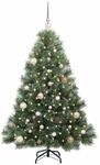 vidaXL K&uuml;nstlicher Weihnachtsbaum mit 150 LEDs Gr&uuml;n 150 cm PE und PVC 3397833