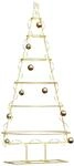 vidaXL Metall Weihnachtsbaum Gold 150 cm Pulverbeschichteter Stahl 42019154