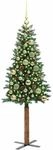 vidaXL Schlanker Weihnachtsbaum mit 150 LEDs mit St&auml;nder Gr&uuml;n 150 cm 3394855