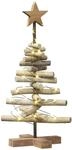 vidaXL Weihnachtsbaum mit St&auml;nder Braun 60 cm Massivholz Teak 42017947