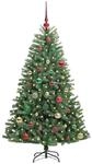 vidaXL K&uuml;nstlicher Klappbarer Weihnachtsbaum mit 150 LEDs Gr&uuml;n 150 cm 3395486