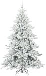 vidaXL K&uuml;nstlicher Klappbarer Weihnachtsbaum mit 300 LEDs 210 cm PVC 3397734