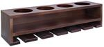 MCW Weinregal P21 F&uuml;r 4 Flaschen/6 Gl&auml;ser Holz 12x48x12cm Braun