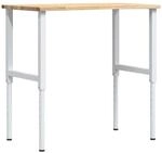 vidaXL Werkbank 100x60x71,5-98 cm Massivholz Eiche 3309717