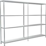 Schulte Set 1 Steckregal und 1 Anbauregal Wei&szlig; 180 cm x 240 cm x 35 cm