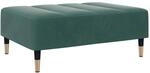 vidaXL Fu&szlig;hocker Dunkelgr&uuml;n 77x55x31 cm Samt