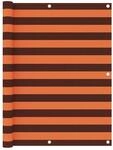 vidaXL Balkon-Sichtschutz Orange und Braun 120x500 cm Oxford-Gewebe 134934