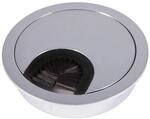 SOTECH Kabeldurchlass Metall &Oslash;68 mm Chrom Poliert mit B&uuml;rstendichtung