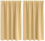 vidaXL Verdunkelungs-Vorh&auml;nge mit Ringen 2 Stk Beige 140 x 140 cm 4107423