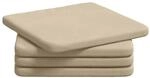 vidaXL Sitzkissen 4 Stk Creme 40 x 40 x 3 cm Mikrofaserstoff 42015222