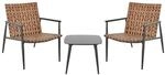 Beliani Bistro Set ZIRIA Braun Schwarz