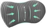 vidaXL R&uuml;cken Kissen mit Kissen Grau 47,5 x 23 x 12 cm 4D Mesh 42012704