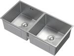 ML-Design Doppelsp&uuml;lbecken Edelstahl 81,5x40 cm Rechteckig 2 Becken mit Siphon